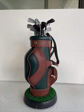 Vintage golf bag landline phone novelty, retro golf decor